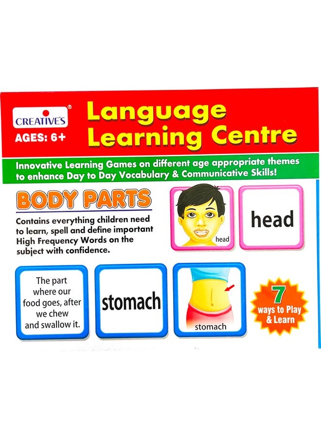 Creative's Language Learning Centre-Body Parts | Learning Game | Knowledge About Human Body Parts | Home & School Learning Pack | 7 Ways to Play & Learn | Ages 6 & up Children