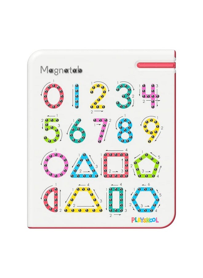 Playskool Magnatab - Numbers and Shapes - Magnetic Board Toy Letter Tracing for Toddlers Learning and Sensory Drawing - for Kids Ages 3 and Up