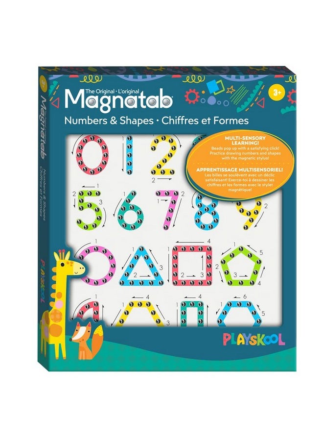 Playskool Magnatab - Numbers and Shapes - Magnetic Board Toy Letter Tracing for Toddlers Learning and Sensory Drawing - for Kids Ages 3 and Up