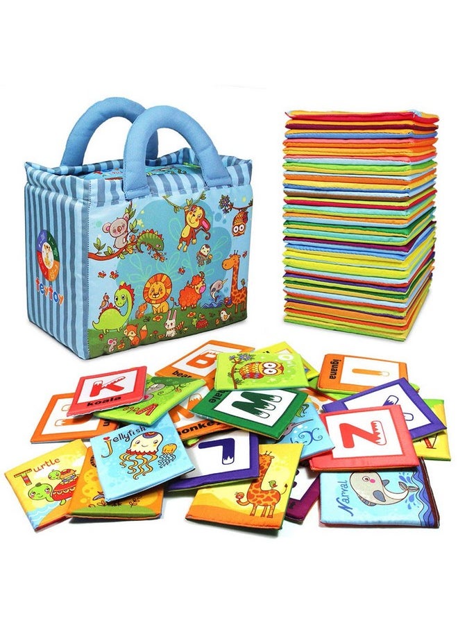 TEYTOY Baby Toy Zoo Series 26pcs Soft Alphabet Cards with Cloth Bag for Over 0 Years