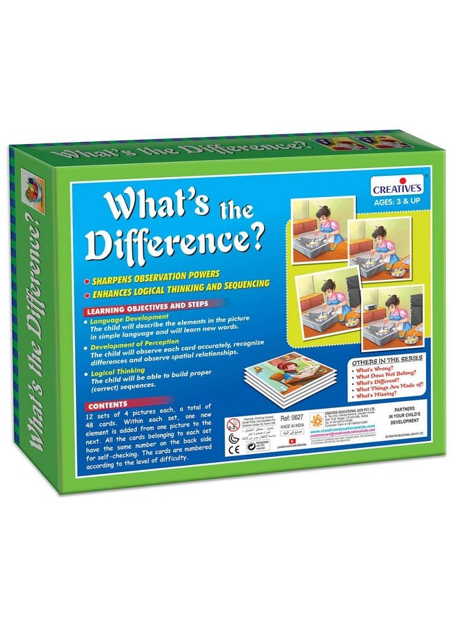 Creative Educational Aids - What S The Difference - Picture Cards, 3 Years And Above