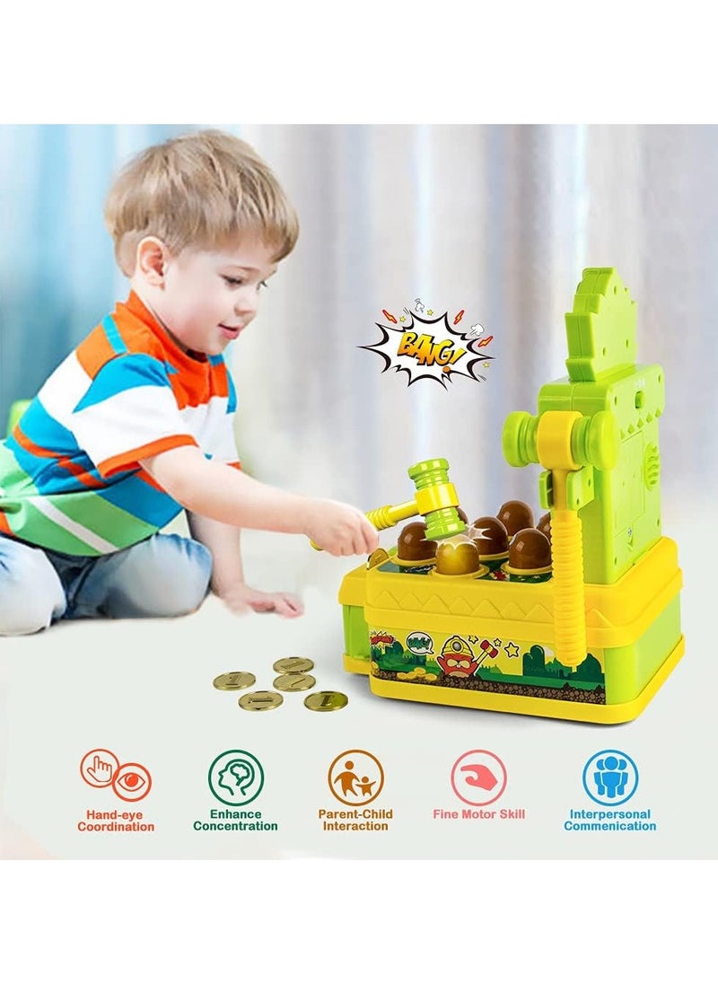 Whack Game Mole, Mini Electronic Arcade Game with 2 Hammers, Pounding Toys Toddler Toys for 3 4 5 6 7 8 Years Old Boys Girls, Whack Game Mole Toy, Developmental Toy Interactive Toy