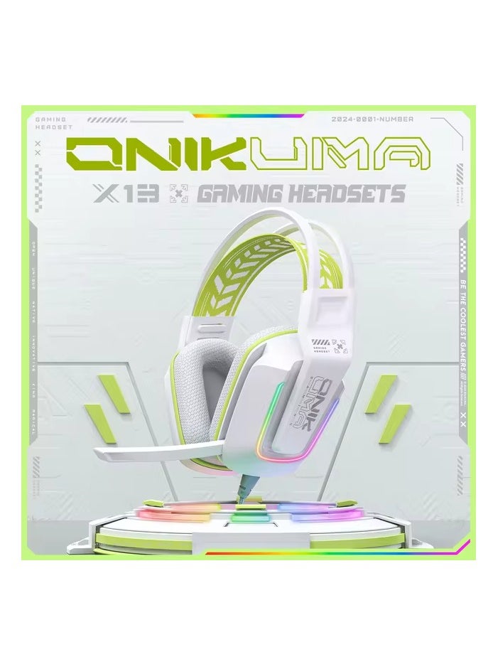 ONIKUMA X13 RGB Wired Gaming Headset with Microphone & Lighting