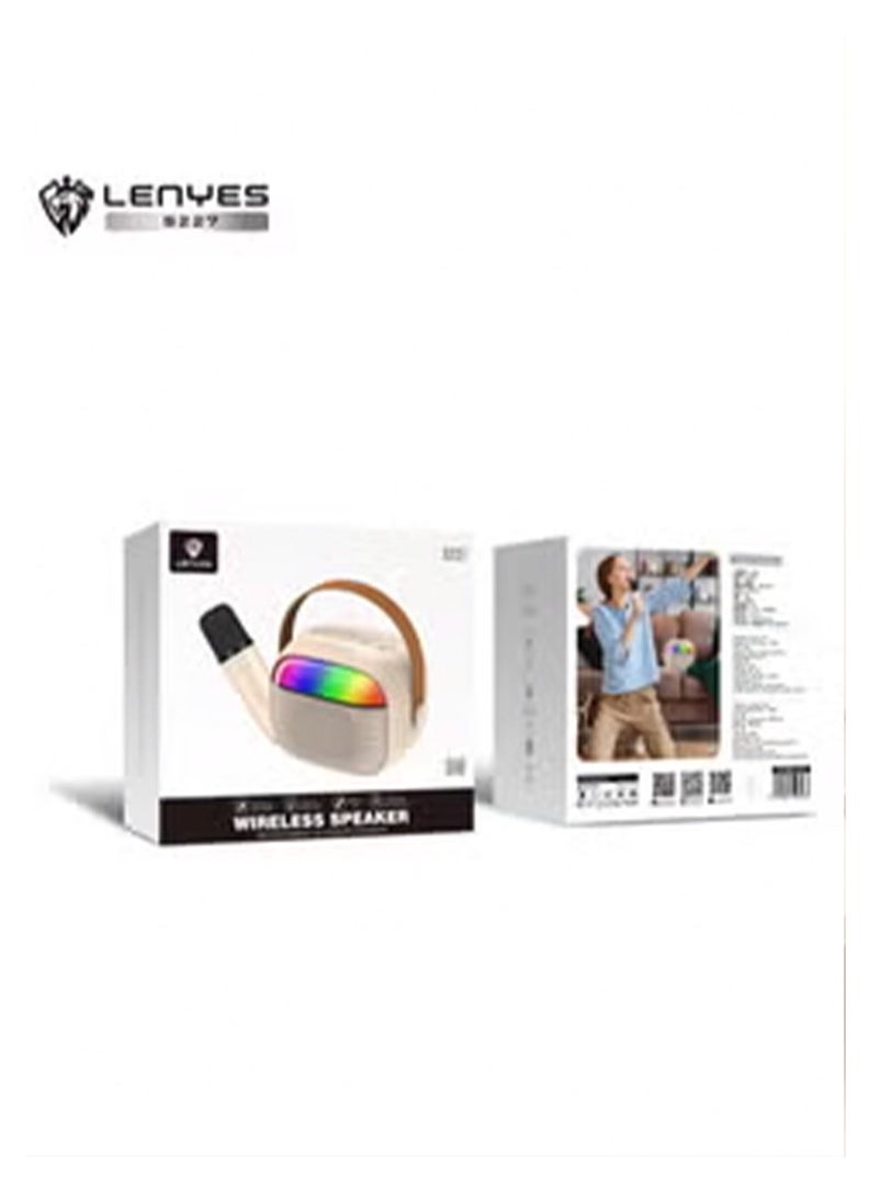 Lenyes Wireless Karaoke Speaker,3D Sound,Color And Quality,Five fun microphone voice changes