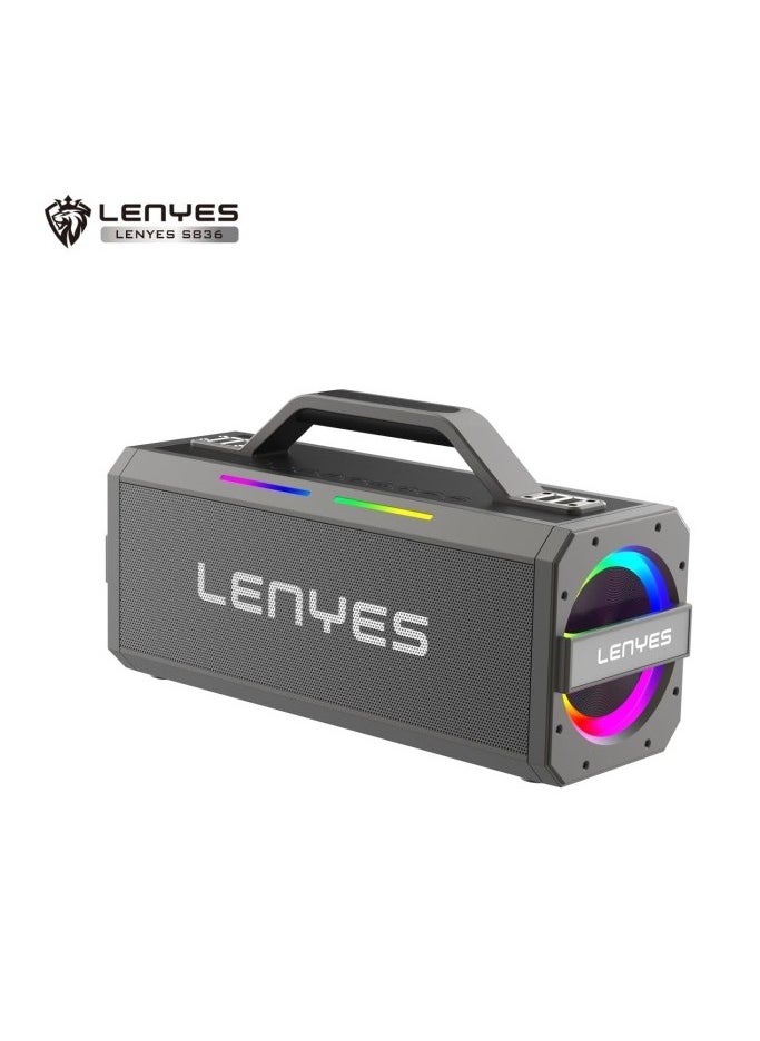 Lenyes S836 Wireless Speaker With Bluetooth 5.0 -40000MAH Support 433 remote control function，Standby for 30 hours.