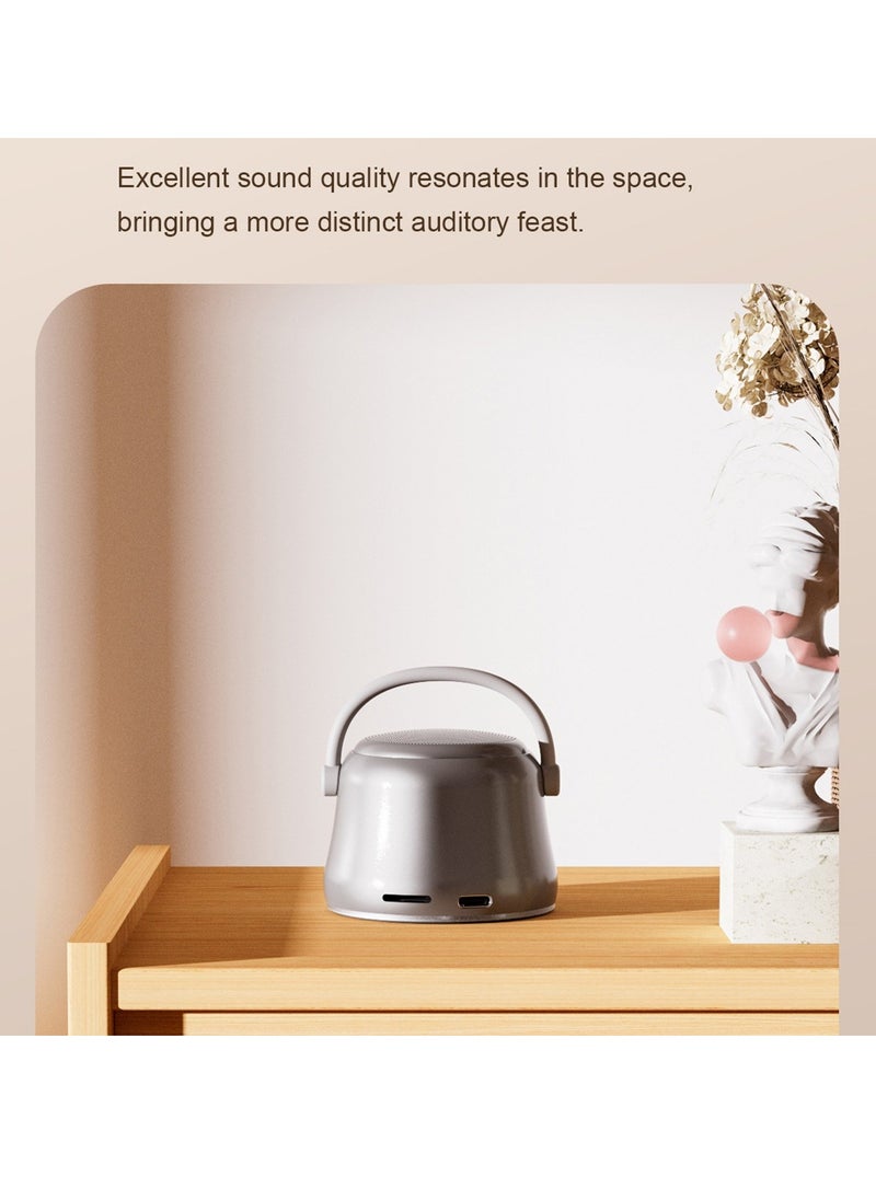 EWA A20 Mini Bluetooth Bass Radiator Metal Speaker (Brown)
