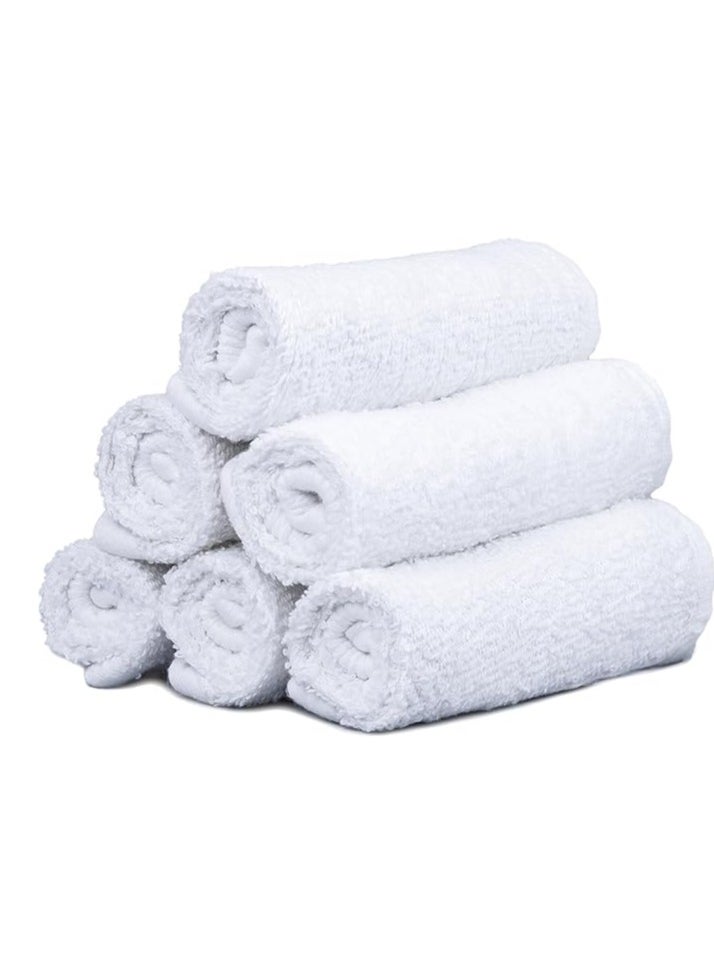 Set of 6 Pieces 30x30cm Terry Cotton Face Towel