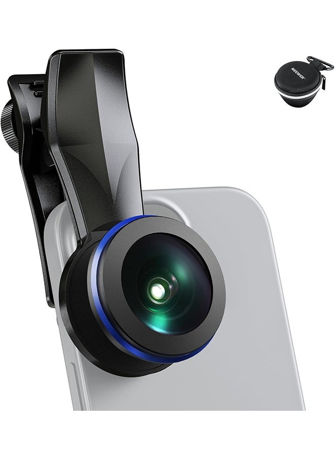 NEEWER 200° Fish Eye VR Lens with 17mm Thread Phone Lens Clip for Panoramic View, Live Streaming, Outdoor Landscape, Architecture, Compatible with iPhone 16 Pro Max S24 Ultra