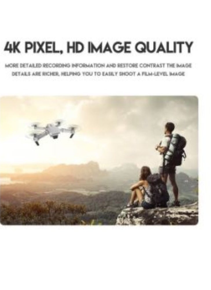 Camera Drone Headless Mode Dual Camera Drone 3 Batterires Silver Grey Suitable for Beginners and Kids Gray