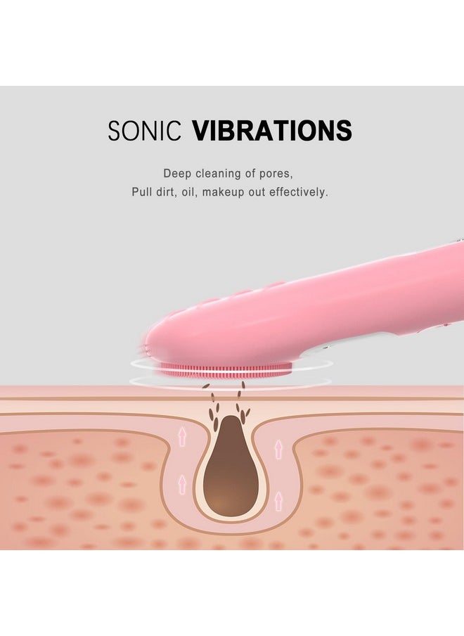 Silicone Face Scrubber Exfoliator, Rechargeable Facial Cleansing Brush With Lcd Screen For Men & Women, Sonic Face Brush For Cleaning And Deep Cleansing And Exfoliating