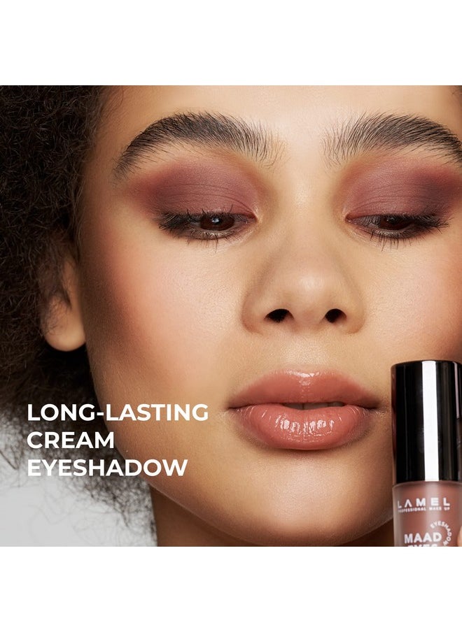 Matte Liquid Eyeshadow - Long Lasting Waterproof Eye Tint - Quick-Drying, Hypoallergenic Eye Makeup - Creamy & Smooth Formula - Red-Brown Matte Cream Eyeshadow - Maad Eyes, №402, 5.2Ml / 0.17Oz