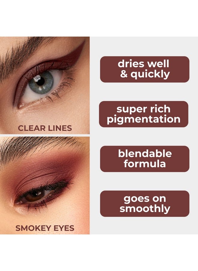 Matte Liquid Eyeshadow - Long Lasting Waterproof Eye Tint - Quick-Drying, Hypoallergenic Eye Makeup - Creamy & Smooth Formula - Red-Brown Matte Cream Eyeshadow - Maad Eyes, №402, 5.2Ml / 0.17Oz