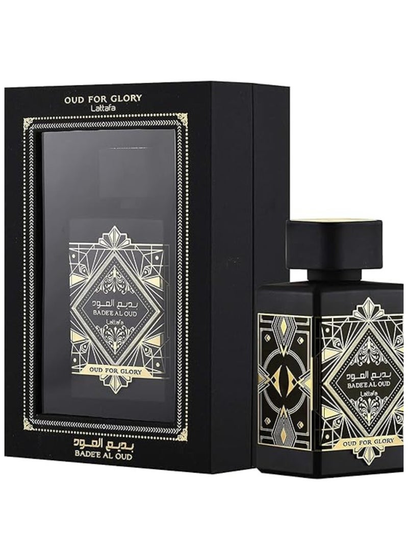 Badee Al Oud for Glory by Lattafa EDP Spray 3.4 oz for Men – A Bold and Luxurious Scent