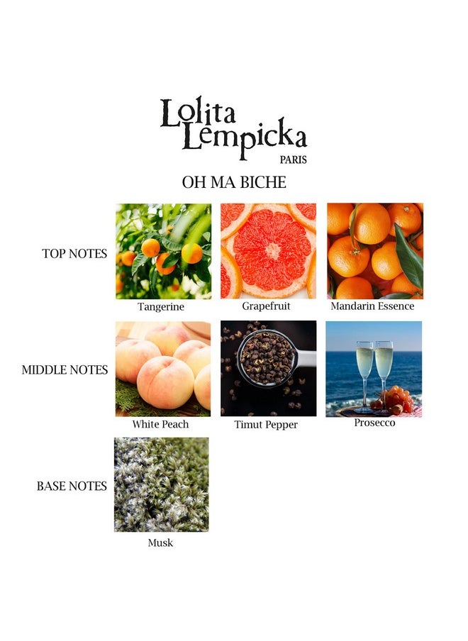 Lolita Lempicka Oh Ma Biche Eau De Parfum Spray - Natural, Aromatic Citrus - Ideal for Daily Wear and Special Events - 1.7 Oz