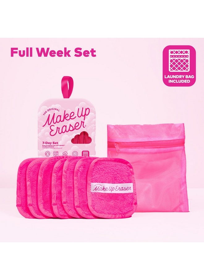 The Original MakeUp Eraser, 7-Day Set, Erase All Makeup with Just Water, Including Waterproof Mascara, Eyeliner, Foundation, Lipstick, Sunscreen, and More! Original Pink, 7ct.