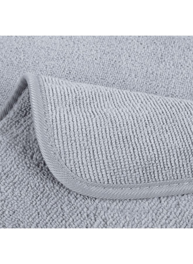 POLYTE Premium Lint Free Microfiber Washcloth Face Towel, 13 x 13 in, Set of 6 (Gray)