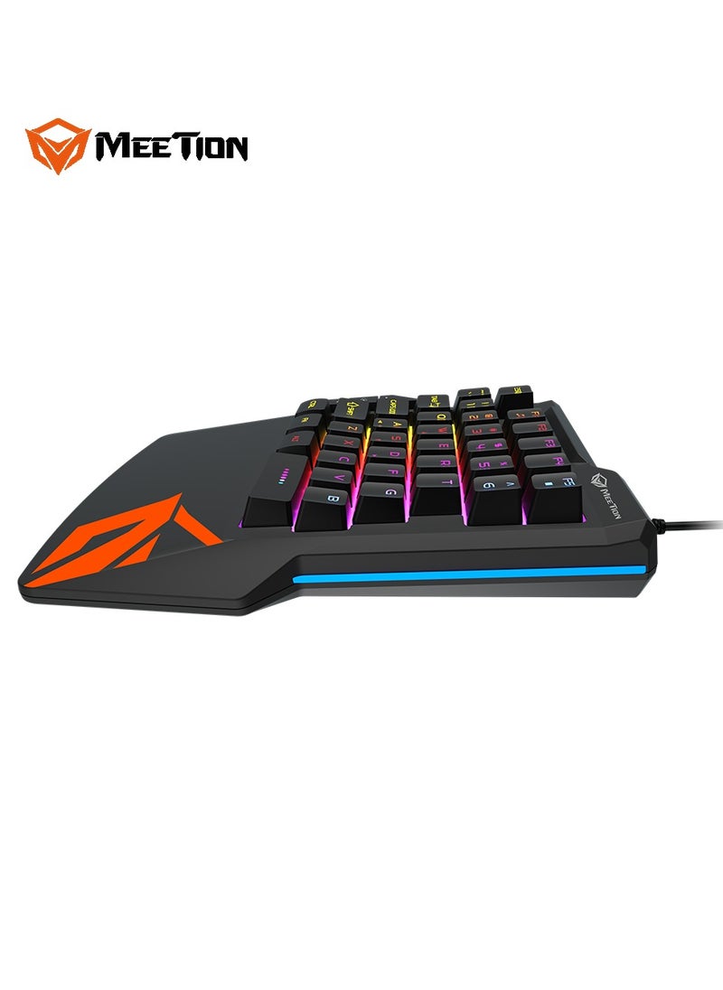 MEETION Console Gaming Kits 4 IN 1 CO015 RGB circulation Backlight, 6400DPI Ergonomic keycaps, rainbow backlight For P3 / P4 / N-Switch / X-ONE / X-360