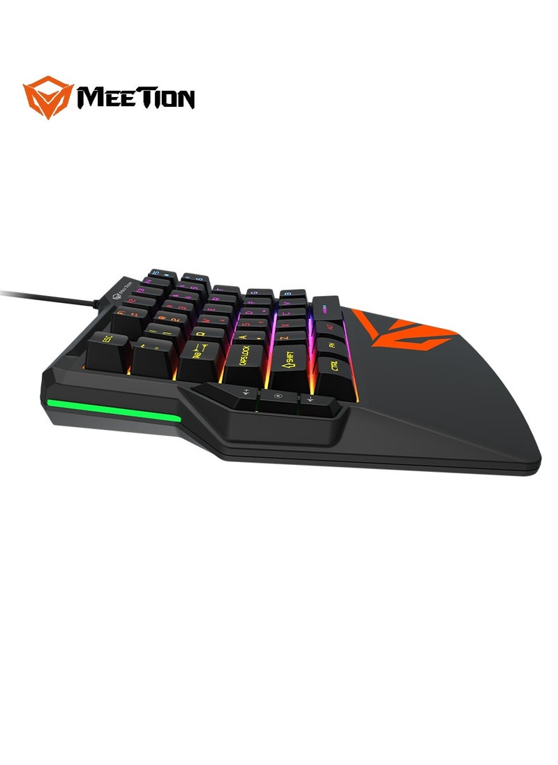 MEETION Console Gaming Kits 4 IN 1 CO015 RGB circulation Backlight, 6400DPI Ergonomic keycaps, rainbow backlight For P3 / P4 / N-Switch / X-ONE / X-360