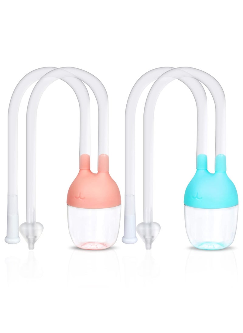 Nasal Aspirators Baby, Baby Nose Unblocker Premium Anti-backflow Snot Sucker for Baby, Newborn and Toddlers Nose Congestion Relief(2 Pcs)