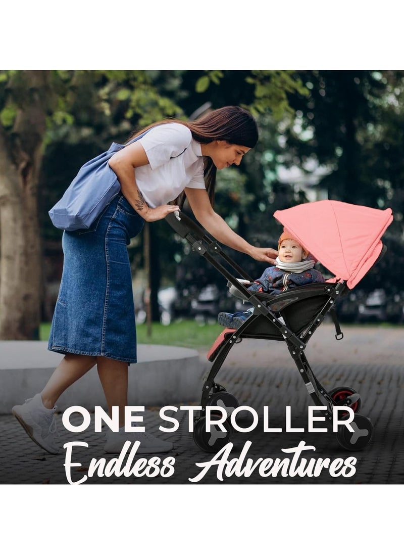 Premium Foldable Baby Stroller | Lightweight, Portable Design | Four-Wheel Stroller for Newborns and Infants