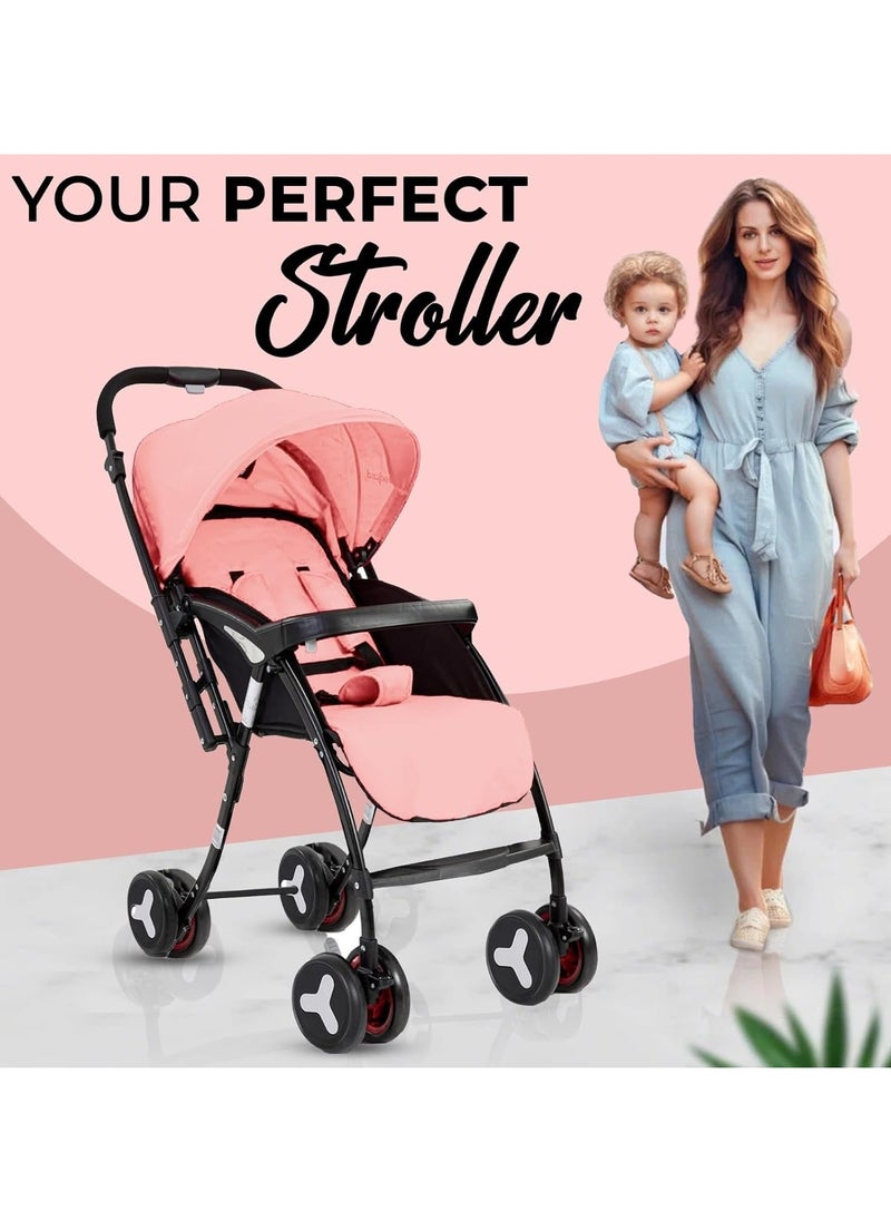 Premium Foldable Baby Stroller | Lightweight, Portable Design | Four-Wheel Stroller for Newborns and Infants