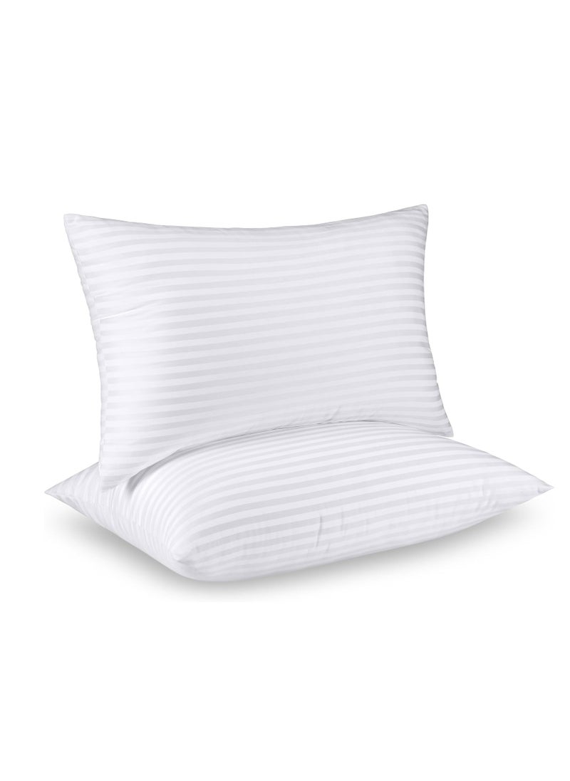 Utopia Bedding Pillows King Size Set of 2 (White), 1250 Grams Filled Hotel Pillows, Cooling Pillows for Side, Back or Stomach Sleepers