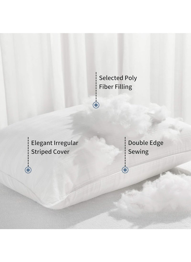 downluxe Down Alternative Pillows King Size Set of 2 - Hotel Collection Soft Bed Pillows for Sleeping, Perfect for Side, Back and Stomach Sleepers, 20 X 36