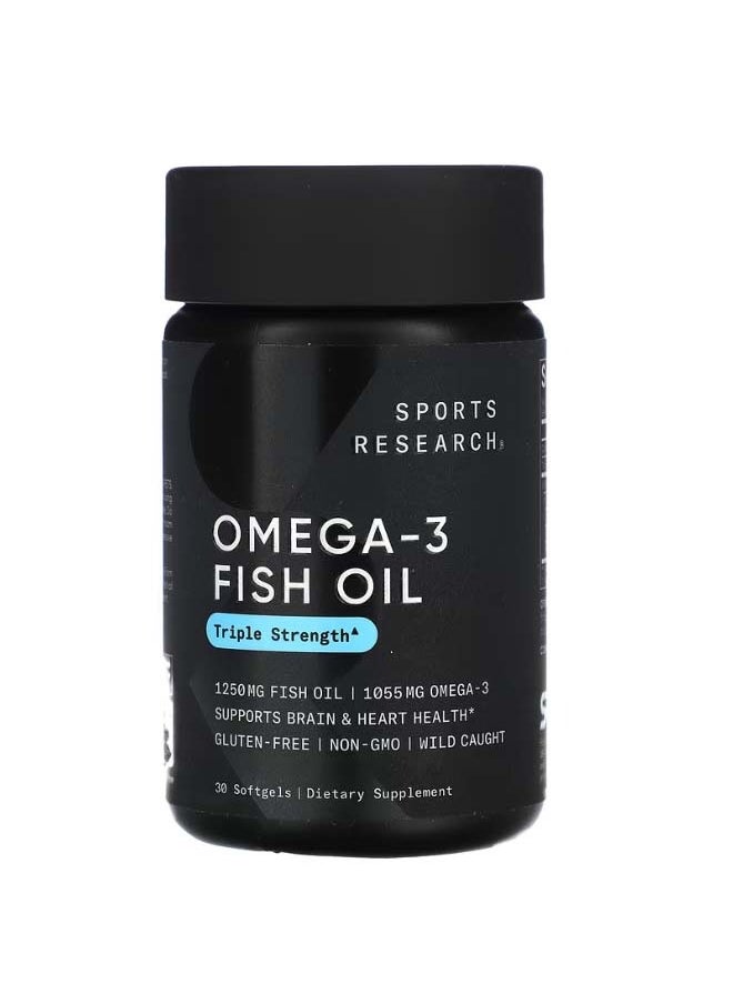 Omega-3 Fish Oil Triple Strength  30 Softgels