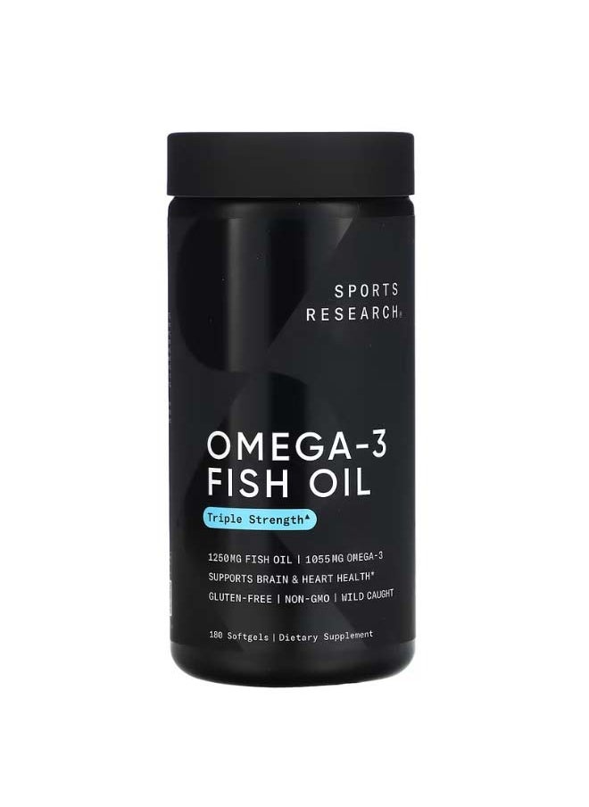 Omega-3 Fish Oil Triple Strength 180 Softgels