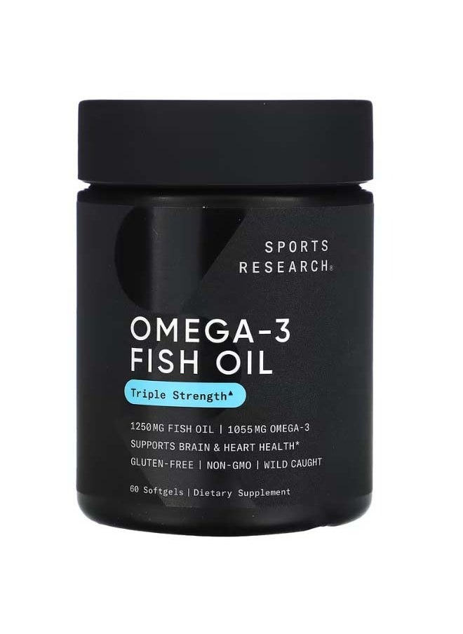 Omega-3 Fish Oil Triple Strength 60 Softgels