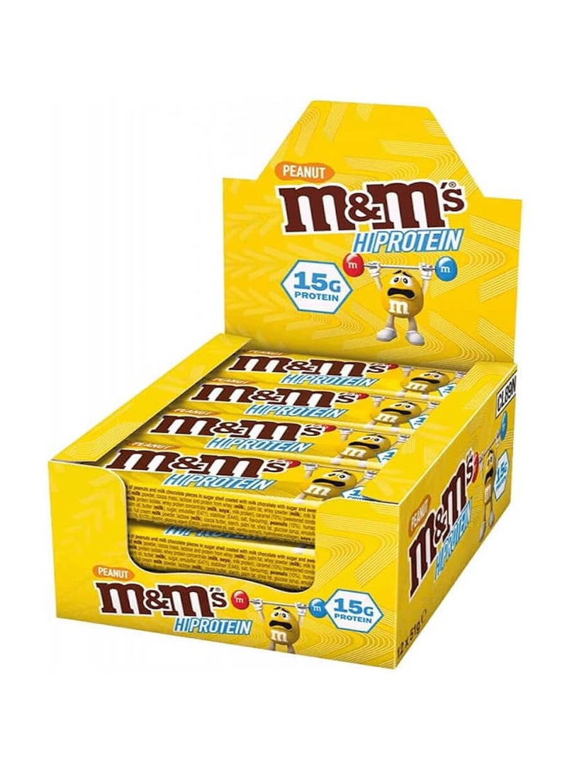 M&Ms Hi Protein Peanut 12x51g