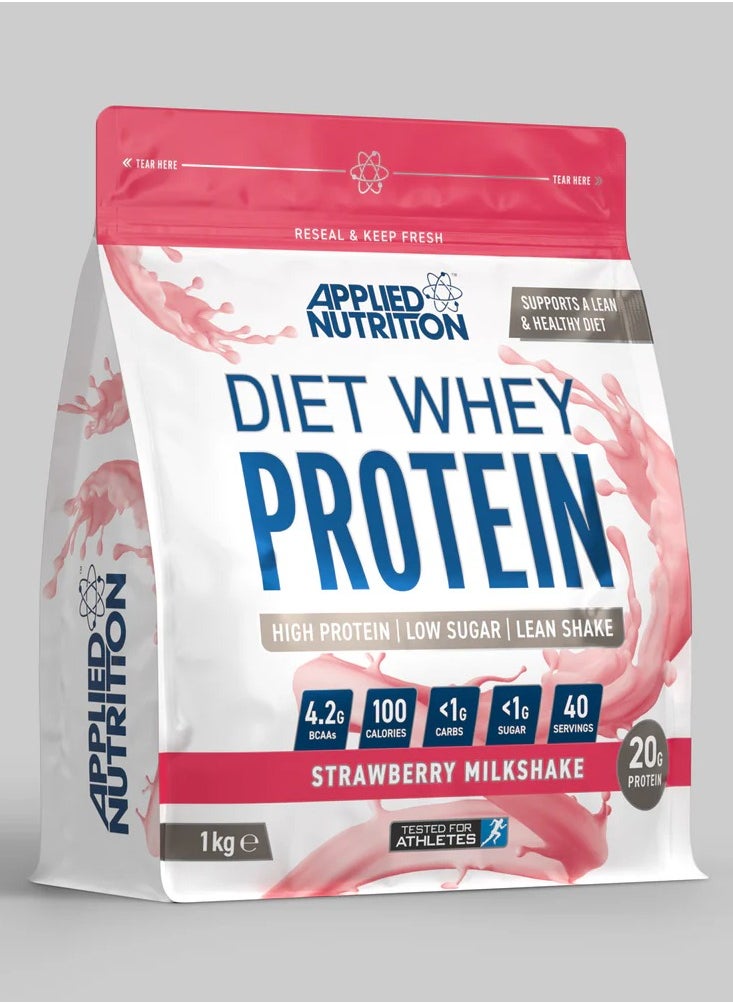 Applied Nutrition Diet Whey Protein 1kg - Strawberry Milkshake: High Protein, Low Sugar