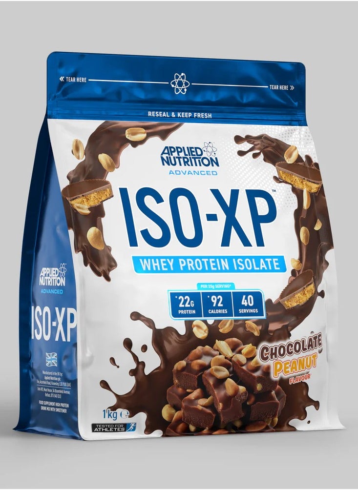 Applied Nutrition ISO-XP Whey Isolate: Chocolate Peanut Flavor for Muscle Gains