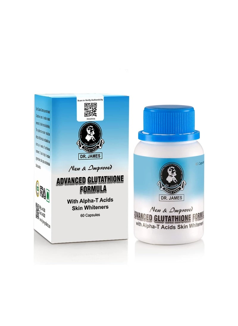 Dr. James Advanced Glutathione Formula – Powerful Skin Whitening with Alpha-T Acids