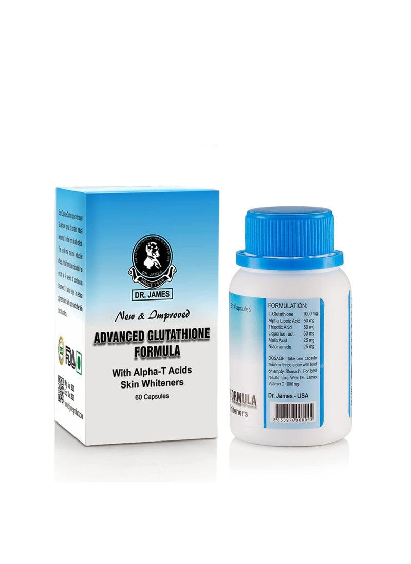 Dr. James Advanced Glutathione Formula – Powerful Skin Whitening with Alpha-T Acids