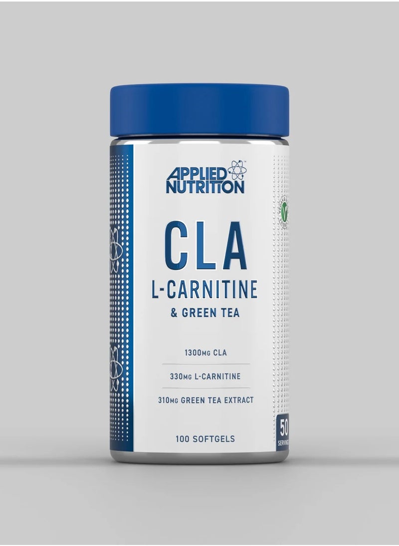 Applied Nutrition CLA, L-Carnitine & Green Tea 100 Softgels - Fat Loss Support Supplement