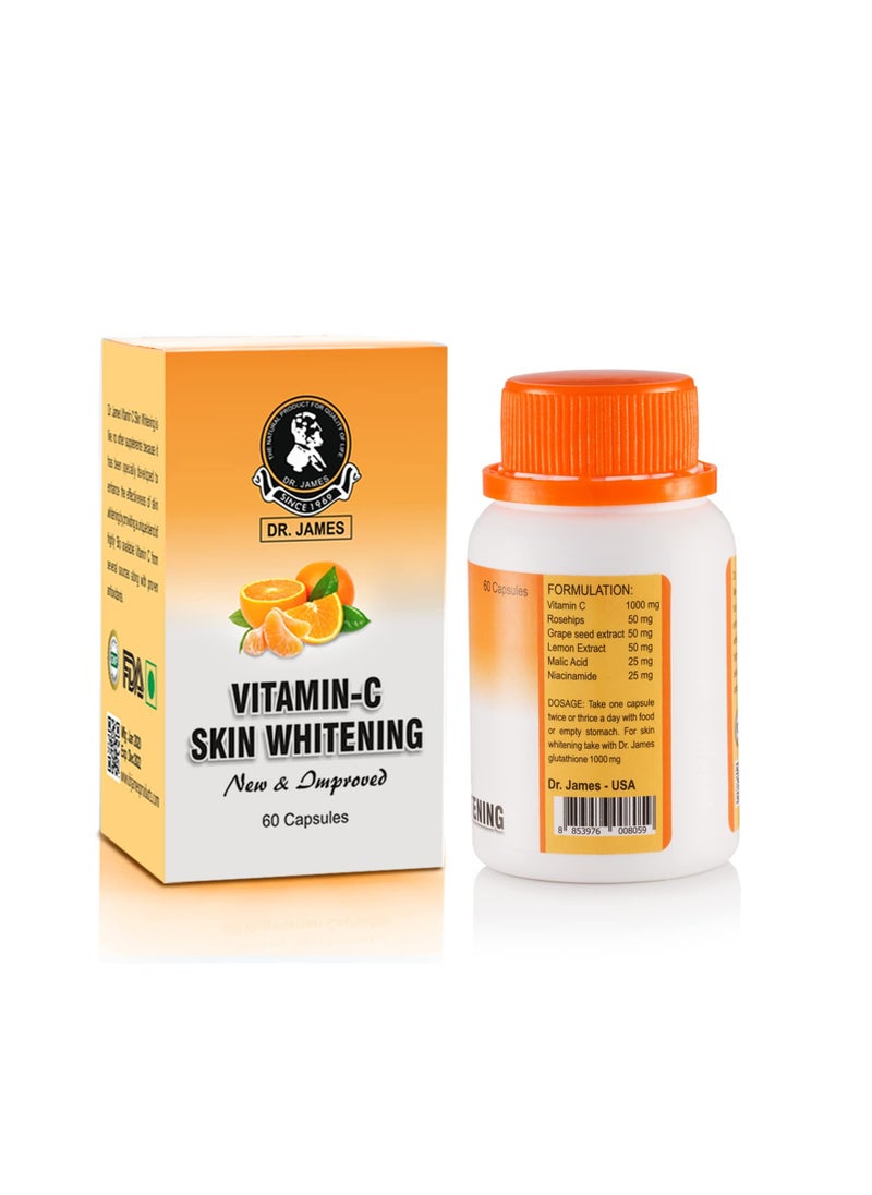 Achieve Brighter and Healthier Skin with Dr. James Vitamin-C Skin Whitening Capsules