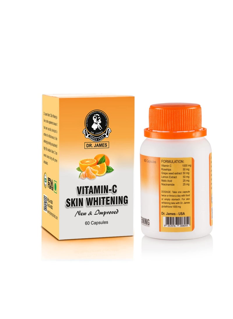 Dr. James Vitamin-C Skin Whitening Capsules – New & Improved Formula for Radiant Skin