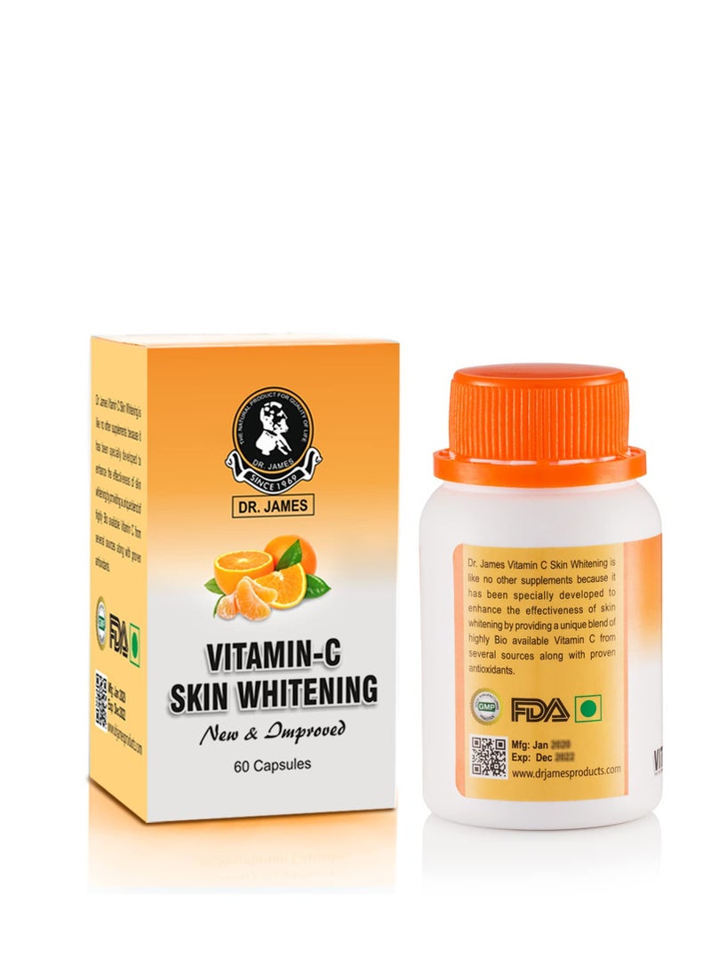 Dr. James Vitamin-C Skin Whitening Capsules – New & Improved Formula for Radiant Skin