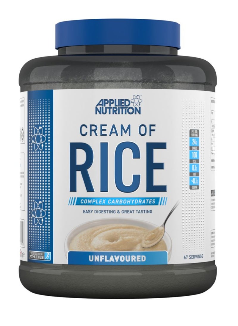 Applied Nutrition Cream of Rice Unflavoured - 2kg, 67 Servings