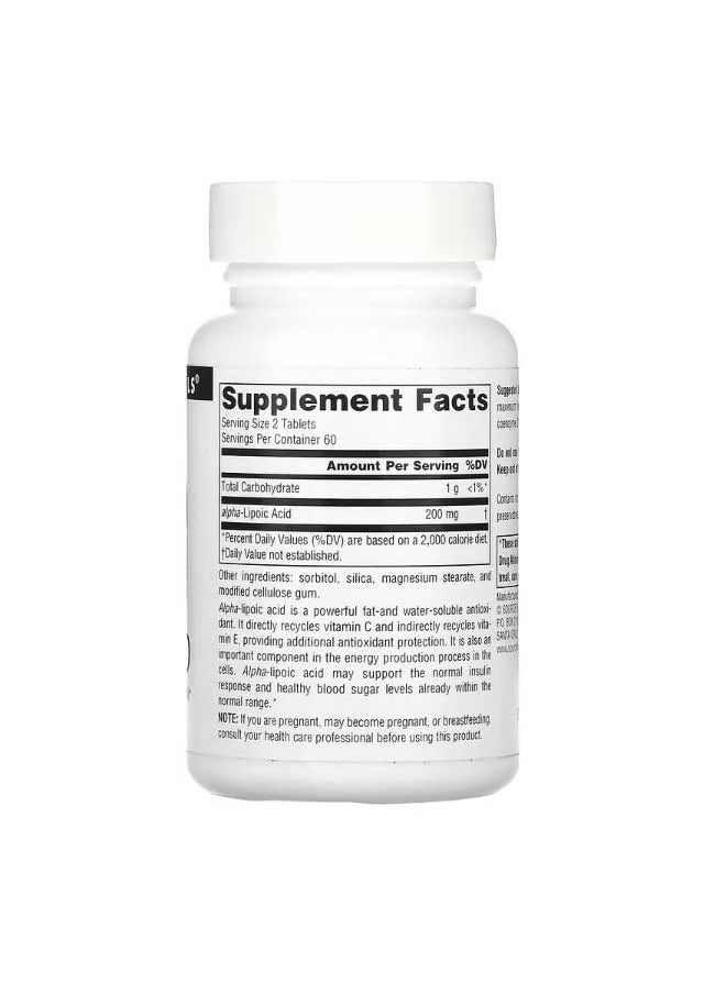 Alpha Lipoic Acid 100 mg 120 Tablets