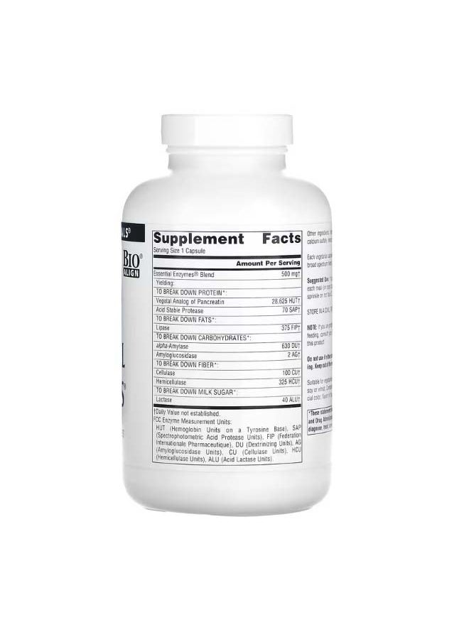 Daily Essential Enzymes 500 mg 240 Capsules