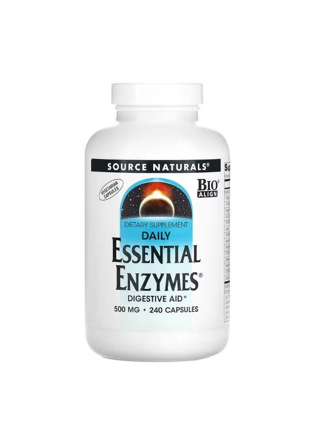 Daily Essential Enzymes 500 mg 240 Capsules