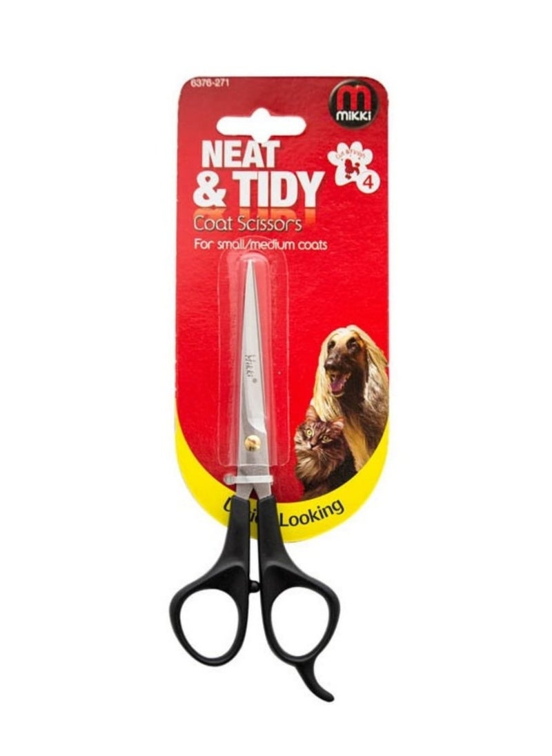 Dog and Cat Coat Grooming Scissors - Pet Shears - For Short, Medium and Long Fur Hair - Large Size