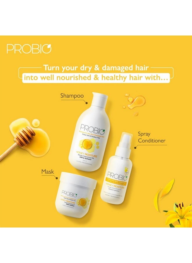 Godrej Professional Probio Honey Moisture Shampoo (250Ml) | For Dry & Damaged Hair | No Paraben | With Honey & Nourishing Oil