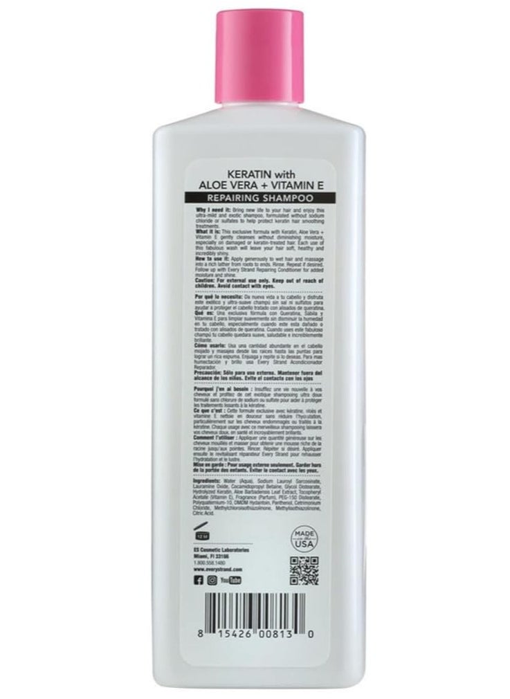 Every Strand Repairing Shampoo Keratin With Aloe Vera & Vitamin E 399 ML