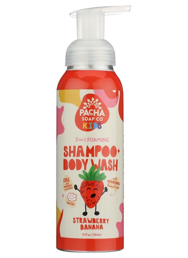 Pacha Soap Kids Strawberry Banana 2 In 1 Shampoo & Body Wash, 12 Fz