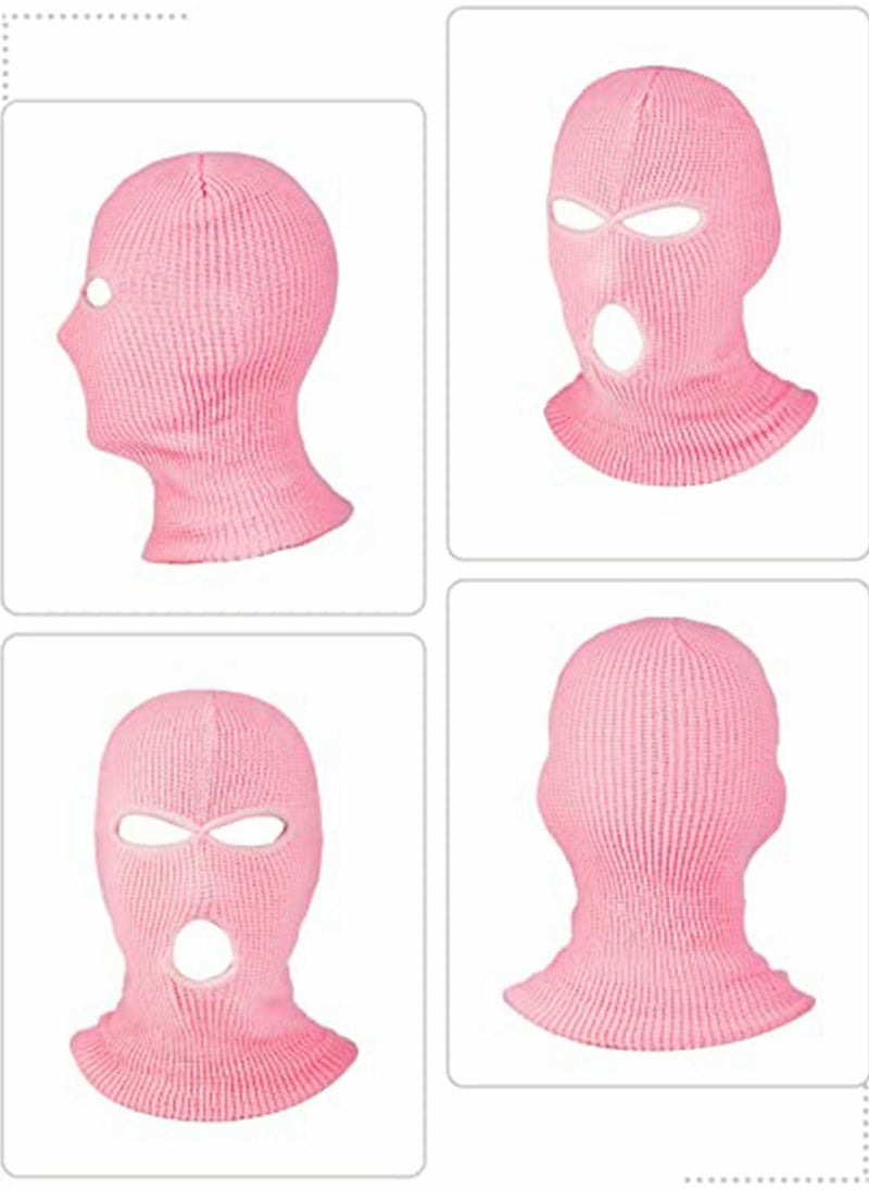 3 Hole Full Face Cover Winter Outdoor Sport Knitted Face Cover Ski Adult Balaclava Headwrap Full Face Mask Motorcycle Cycling Snowboard Gear for Outdoor Sports for Men Women