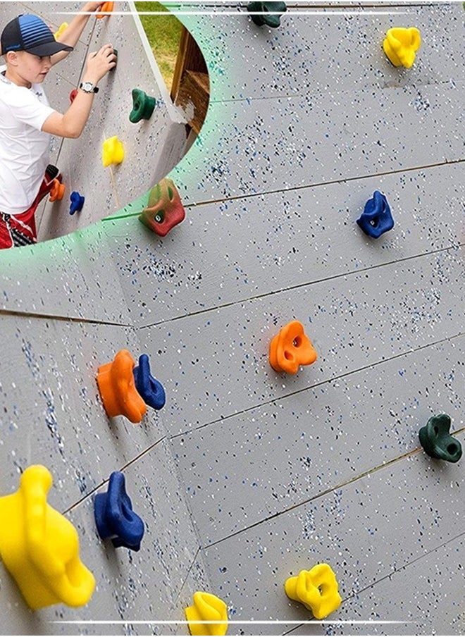 10 Pcs Rock Climbing Holds For Kids Set,Rock Climbing Holds,Climbing Wall,Climbing For Adult Indoor And Outdoor Play Accessories,With Mounting Hardware,Home Playground Climbing Wall Grip Kits