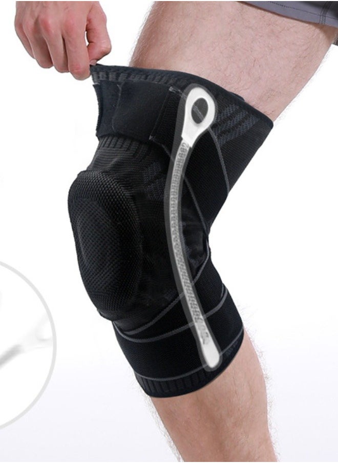 Professional Knee Pad Knee Brace with Side Stabilizers and Patella Gel Pads Adjustable Compression Knee Support Braces for Knee Pain Meniscus Tear ACL MCL Arthritis Joint Pain Relief Injury Recovery